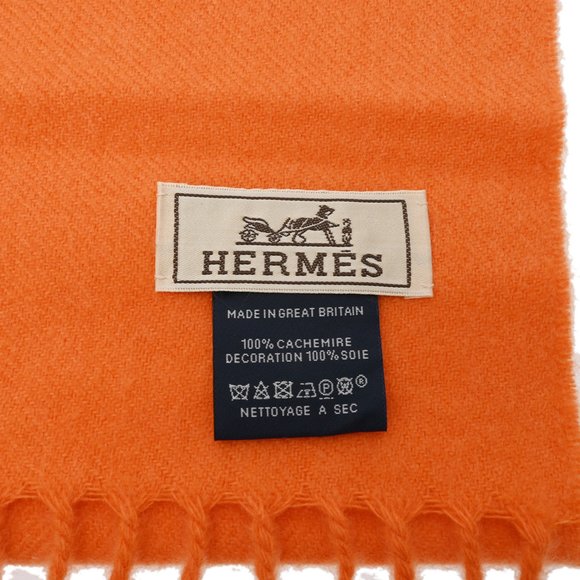 HERMES Authentic Orange Scarf - Picture 9 of 10